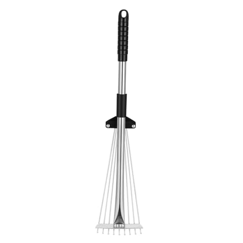 Rastrillo ajustable para hojas con mango retráctil metálico miniatura 7