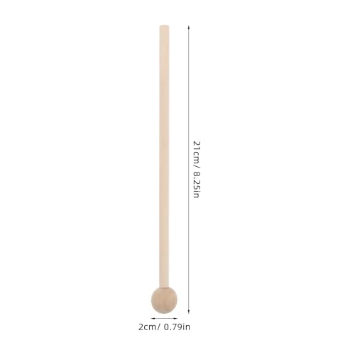 Baquetas de madera sólidas para batería y percusión 2 pares miniatura 2