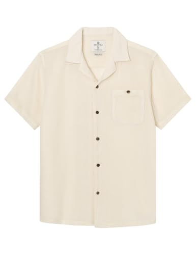 SPRINGFIELD Camisa Reconsider Viscosa Rustica, Estampado Blanco, L para Hombre