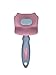 Pet Self Cleaning Slicker Brush, Skin Friendly Deshedding Grooming Tool for Shedding & Haired Pets, 3 Colors Available Pink, Blue and Purple (Pink)