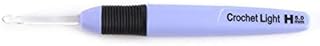 Oumefar 1 pcs LED Light Up Crochet Hook Knitting Needles Weave Sewing Tool Accessories Crochet Lite for Knitting DIY Crafts Lighted Crochet Hook H Crochet Hook with Light(5.0mm)