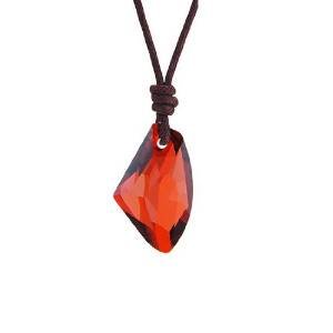 Jovana Wishing Stone big Irregular crystal Pendant Necklace Sweater chain