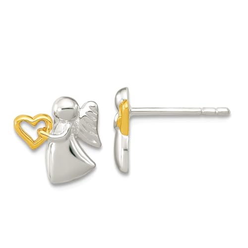 Boucles d'oreilles ange gardien argent 925 anti-allergie pour femme