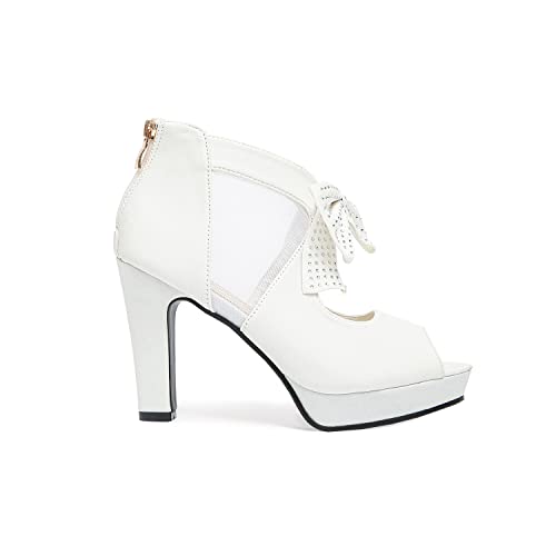 Image of GATUXUS Open Toe Women Platform High Heel Shoes Bows Strappy Sandals