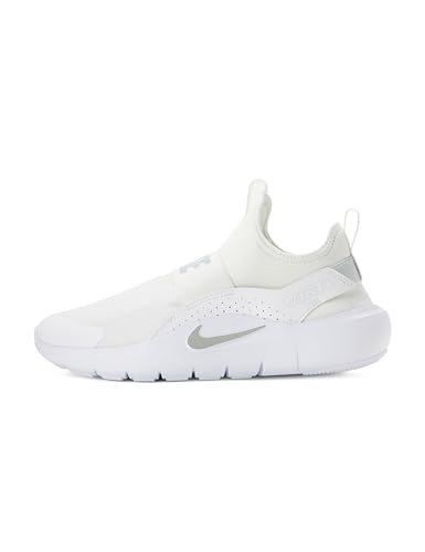 Nike Sneaker Flex Runner 4 unisex bambino, Bianco/Platino Tinta/Bianco, 38 EU