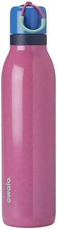 Owala FreeSip Twist Insulated Stainless Steel Water Bottle with Straw for Sports and Travel, BPA-Free, 24-oz, Bubble Gum