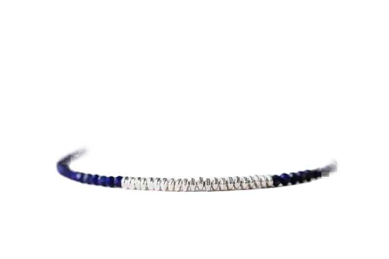 Bracelet empilable lapis lazuli 2mm pour un style bohème chic