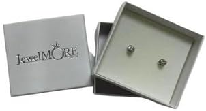JewelMore 0.25 cttw - 6 cttw Lab Grown Diamond 14K White, Yellow and Rose Gold Round-cut Diamond Stud Earring for Women (F-G-H,VS2-SI1)