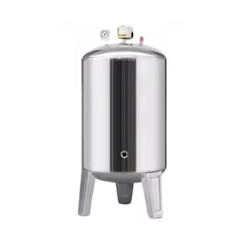 Ausdehnungsgefäß Trinkwasser Wasserdruckbehälter aus Edelstahl 304 – Automatische Wasserförderung – Druckschalter & Manometer – Geschlossener Tank 60L–400L(60L/16Gal)