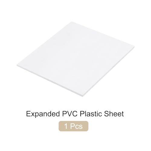 Image of Expanded PVC Plastic Sheet 1 /4 inch Thick, 10 inchx10 inch Lightweight Rigid Foam Sheet, [for Crafts Signage Displays Digital Screen Printing] - White / 1 Pcs