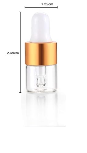 100ml (1/4 dram) Clear Glass Dropper Bottle, Empty Essential Oil Dropper Bottle Mini Glass Eye Dropper Vials With Pipette For Travel,Sample Test Perfume Liquid Container-1 Funnel&3 Dropper Included