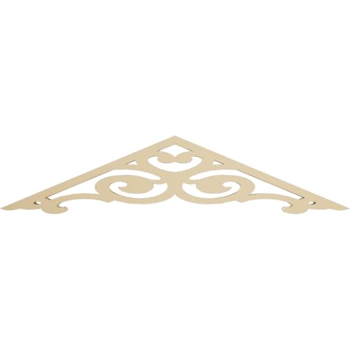 36"W x 7 1/2"H x 1 1/2"P (5/12) Pitch Hurley Signature Urethane Gable Pediment, Primed Tan