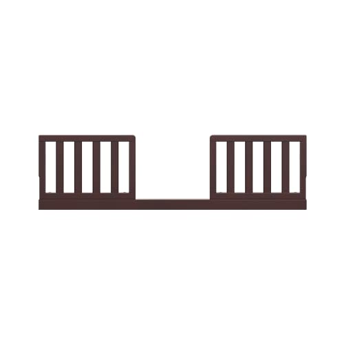 Image of Storkcraft & Graco Toddler Safety Guardrail Kit with Slats (Espresso) - GREENGUARD Gold Certified, Converts Compatible Storkcraft & Graco Crib to Toddler Bed, Kit Includes 2 Guardrails | GREENGUARD Gold Certified, Converts Compatible Storkcraft & Graco Crib to Toddler Bed, Kit Includes 2 Toddler Guardrails