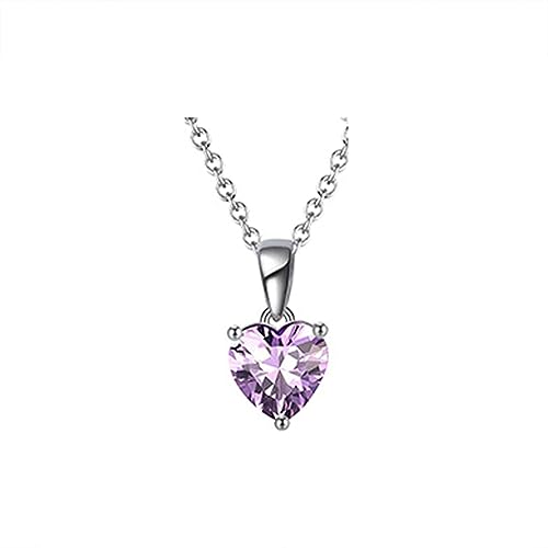 Collier cœur de naissance femme pendentif vert cubzircone idéal cadeau