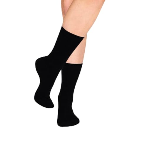 lurensa – Pack de 6 Calcetines Unisex de Algodón (Talla 35-40) – Deportivos y Casuales, Cómodos, Suaves y Transpirables – Color Negro