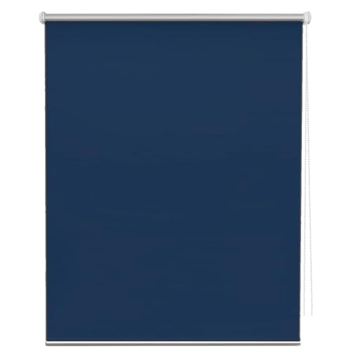 Store enrouleur isolant thermique bleu foncé sans perçage de 220 cm
