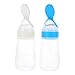 EXCEART 2Pcs Baby Silicone Alimentazione Bottiglia Cucchiaio Baby Food Feeder Squeeze Bottiglia di Alimentazione per Infantile 0- 24 Mesi Distributore E Alimentazione