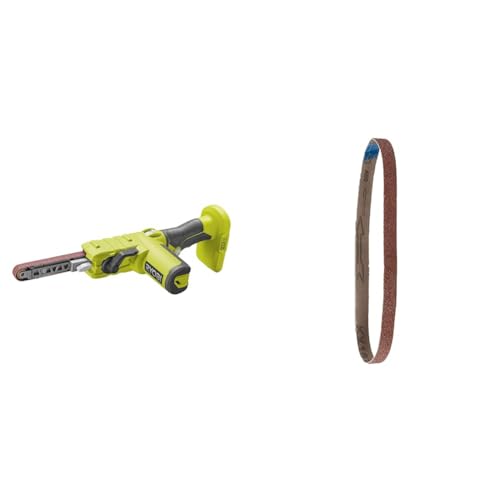 RYOBI - Lime 18V ONE - Vitesse Bande 260-630 m/min, Dim, 13x457mm - pour Poncer Bois, Carreaux, Métaux et Aiguiser - (Batterie et Chargeur non Inclus) - avec...