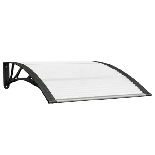 Auvent de porte design pour protéger votre porche de la pluie avec style moderne noir - 2