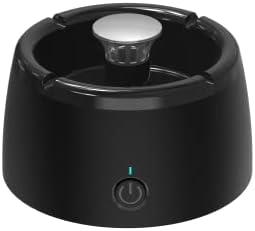 FLOVERKITY Smokeless Ashtray Clean Air Ashtray Air Purifier Ashtray Smoke Eater Ashtray, Smokeless Ashtrays for Cigarettes indoor, Smokeless Ashtray for Home, Outdoor (Black, M)