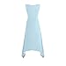 Sruiluo Sleeveless Tank Dress for Women Round Neck Fashion 2025 Summer Handkerchief Hem Flowy Vacation Casual Sundresses Light Blue