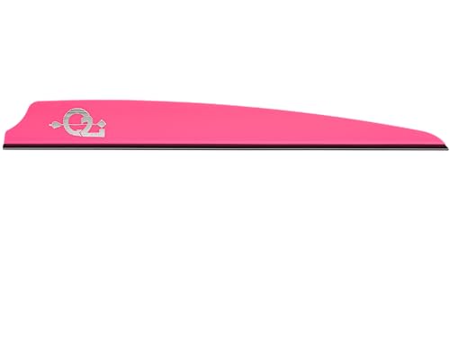 Q2i Fusion X-II SL | 3.5" | 36pk | Pink High-Performance Arrow Fletching Vanes with Tri-Fusion Adhesion Technology for Target Archery