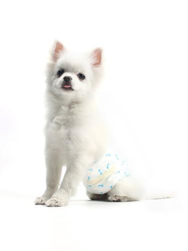 ARASO-UK LTD Pannolini USA e Getta per Cani a Prova di perdite Grande Confezione da 20 Pannolini avvolgenti per Cuccioli Cane Maschio con indicatore di umidità (Grande (85 x 20 cm))