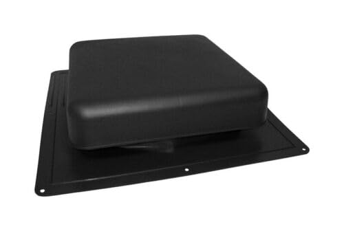 Replacement For Compatible With Master Flow RT65BL Black Plastic Square-Top Roof Static Vent 18.5 L x 18 W in.