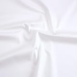 Uni Stoff Meterware 1 Meter 160 cm Baumwolle Linon Weiß – einfarbiger Baumwollstoff schadstoffgeprüft, kochfest bis 95 °C, pflegeleicht, ca. 130 g/m², hergestellt in Europa