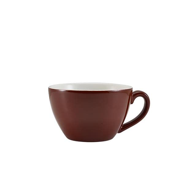 GenwarePorcelain Brown Bowl Shaped Cup 340ml / 12oz, 322134BR, Pack of 6