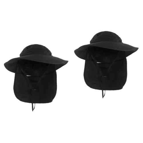 Bucket hat noir polyvalent pour course à pied et casquette de pêche