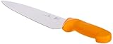 Victorinox Küchenmesser Swibo Tranchiermesser, Swissmade, dicke Klinge, 26 cm Klingenlänge, Extra Scharfe Klinge, orange