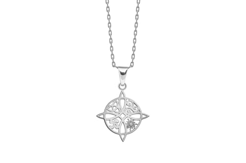 Pendentif noeud de sorcière en argent sterling 925 aux finitions polies miroirs
