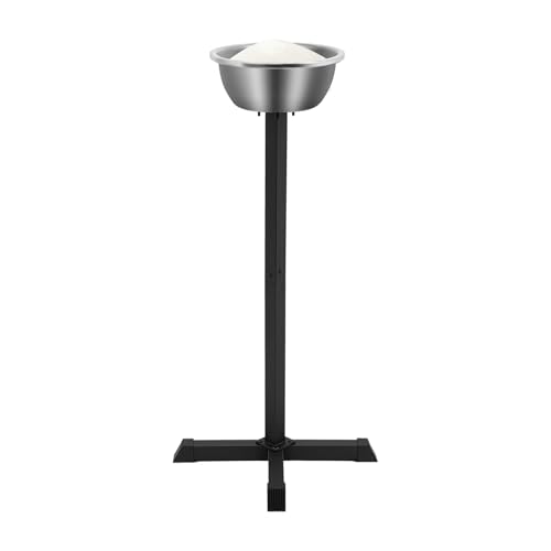 BenHookyle 42.3in Portable Gym Chalk Stand, Freestanding Gym Chalk Holder with Stainless Steel Bowl, Gym Chalk Holder Bucket for Gymnastics Weight Lifting Climbing Accessories
