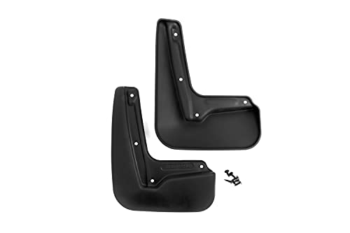 Image of FROSCH EXP.NLF.48.65.E13 Perfect fit Rubber mudflaps Splash Guard Rear Mudguard for Toyota C-HR, Year: 17-2 Pieces with Attachment, Black