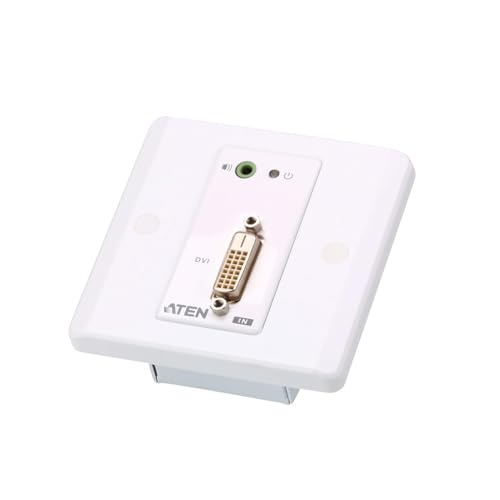 Aten VE607 soluciona la distancia DVI con este extensor de pared blanco con audio 2