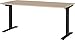 Produktbild Germania Schreibtisch 7908-665, in Lindberg-Eiche-Nb./Schwarz, EL. höhenverstellbar, 160 x 120 x 80 cm (BxHxT)