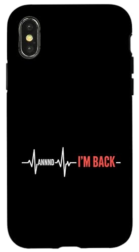 Funny Im Back EKG �n�[�g�r�[�g ���f�B�J�� �i�� �X�}�z�P�[�X iPhone X/XS �p