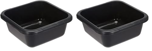 Curver Quadratisch Viereckschüssel 6.0L in anthrazit, Plastik, 29.3 x 29.3 x 12 cm (Packung mit 2)