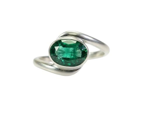 Image of 55Carat Choose Your Color Natural Gemstone Silver Statement Rings for Gift Corssover Style Size 5 to 12