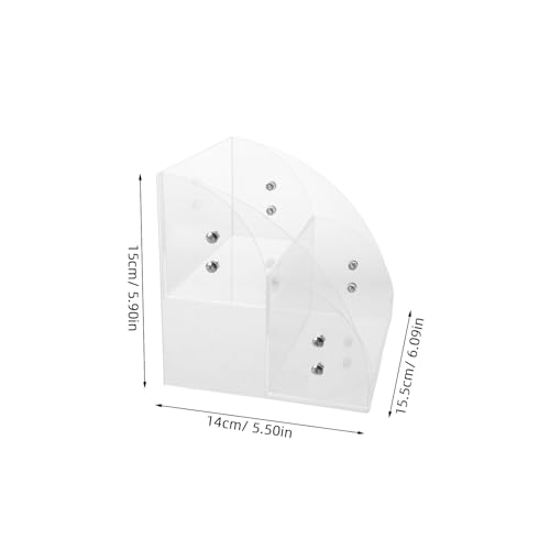 FONDOTIN Acrylic Makeup Organizer with Cover, 2-layer 2-compartment Face Mask Storage Box, Waterproof Cosmetic and Skincare Desktop Display for Bathroom and Vanity - Image 8