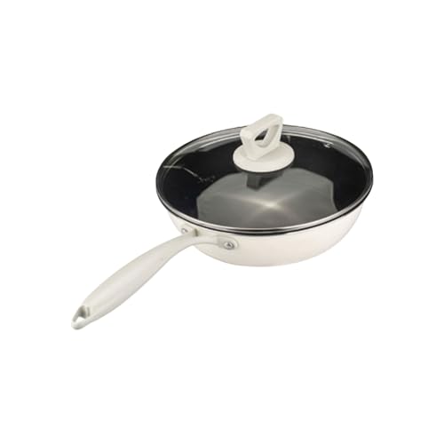 ZXCMY Sartén de freidio de Titanio con Tapa de la sartén sin Recubrimiento Freing Freing Pan múltiple fritura Freing Pan
