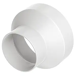 6 to 4 Inch Duct Reducer, Hon&Guan Duct Adapter 6 to 4 PVC Reducer, Duct Increaser/Reducer for Grow Tent HVAC Ventilation System. (150 to 100mm)