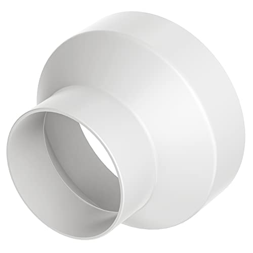 Hon&Guan Ducting Reducer 150mm to 100mm, 6 to 4 inch Extractor Fan Reducer Circular Reducing Joint Duct Pipe Connector Adaptor