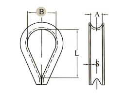 US STAINLESS 2 Pieces Stainless Steel 316 1/4" (6mm) Wire Rope Thimbles Heavy Duty Marine Grade for Rope Size 1/4" - Image 5
