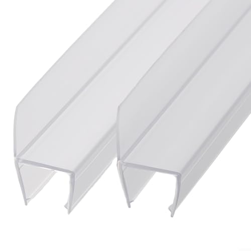 Lot de 2 déflecteurs d'eau pour portes de douche, joint de rechange de 50 cm, assure une salle de bain sèche avec installation facile (15 mm)