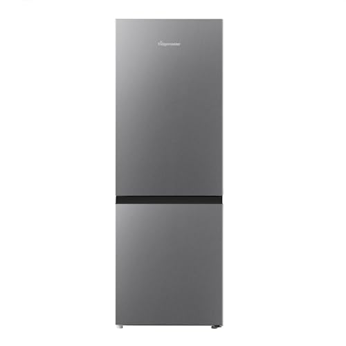 Fridgemaster MC50165ES 50cm Freestanding 60/40 Fridge Freezer - 175-litre capacity with Crisper box - Reversible Door - LED Lighting- 4 Star Freezer Rating - Silver - E Rated