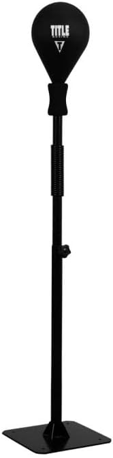Title Boxing Freestanding Boxing Bag - Lightning Strike Pro Reflex Bag, Adjustable Height 48"-72", 9" Target, Black, Boxing, Adult