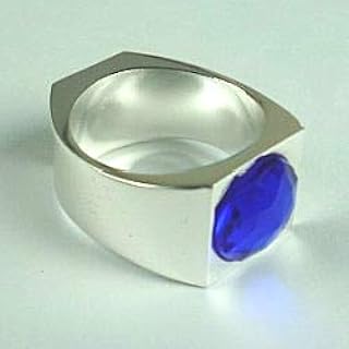 SUMAG Magnet Ring with Blue Stone Onyx Diamond Magic Tricks for Magician Magic Accessory Close up Street Gimmick Props