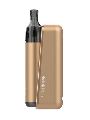 eRoll Nano Kit Cigarette électronique rechargeable (Sans e-liquide, sans nicotine ni tabac) (Gold)
